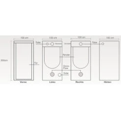 HOMEbox Ambient Q100+ Plus 100 X 100 X 220 Cm -Negozio online Forniture Da Giardino Italia homebox ambient q100 plus 100 x 100 x 220 cm5