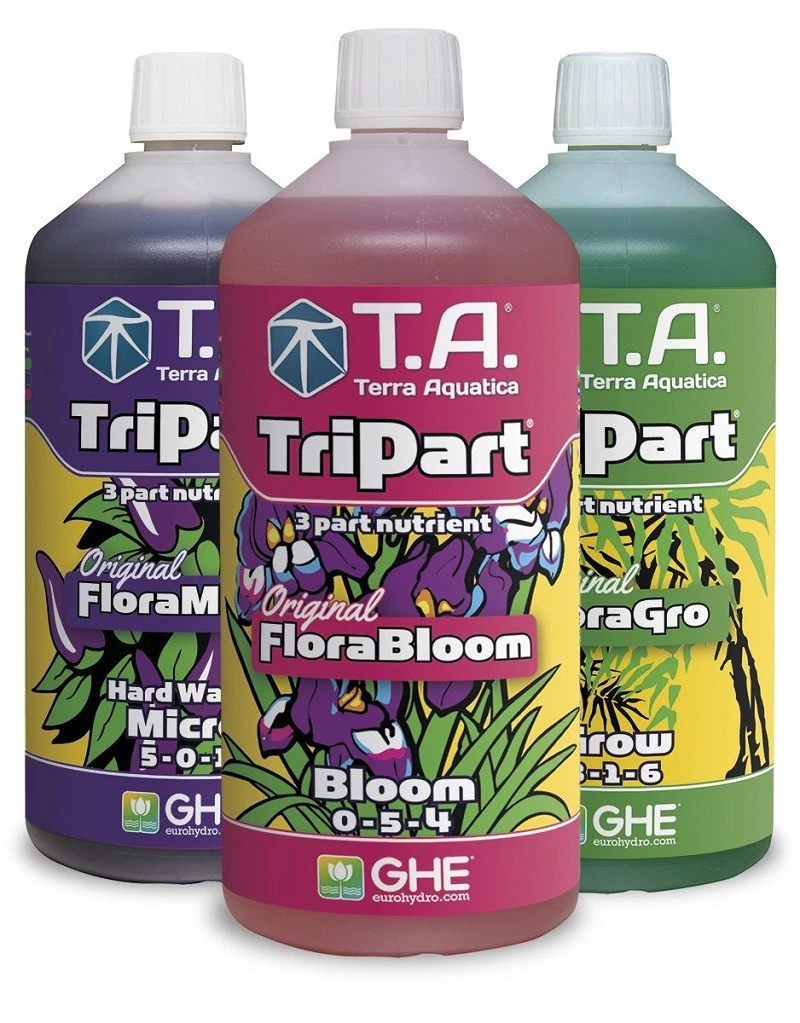 Terra Aquatica TriPart Kit Acqua Dura 1L, 5L, 10L (Flora Series) 3 Terra Aquatica TriPart Kit Acqua Dura 1L, 5L, 10L (Flora Series)